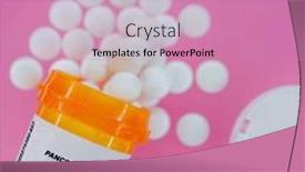  Presentation with spilling - PPT theme enhanced with pancrelipase-amylase-rx-medicine-pills background and a coral colored foreground
