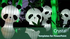  Presentation with chinese new years - Amazing presentation theme having pandas at chinese lantern festival backdrop and a  colored foreground