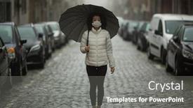  Presentation with multicultural - Colorful presentation design enhanced with pandemic-a-multicultural-asian-woman backdrop and a gray colored foreground