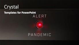  Presentation with epidemic - Slide set enhanced with pandemic-epidemic-red-alert-indicator background and a wine colored foreground