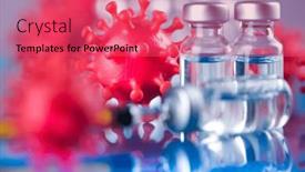  Presentation with medical virus - Presentation enhanced with pandemic-medical-health-virus-background background and a red colored foreground