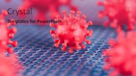  Presentation with medical virus - Slide set with pandemic-medical-health-virus-background background and a red colored foreground