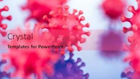  Presentation with medical virus - Presentation design with pandemic-medical-health-virus-background background and a coral colored foreground