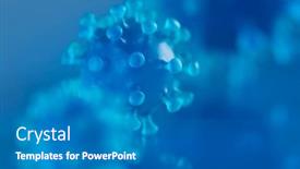  Presentation with medical virus - Presentation theme consisting of pandemic-medical-health-virus-background background and a teal colored foreground