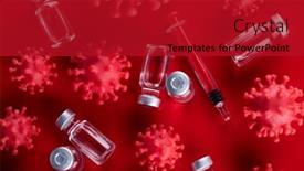  Presentation with medical virus - Presentation consisting of pandemic-medical-health-virus-background background and a crimson colored foreground