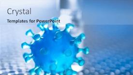  Presentation with virus - Slide deck with pandemic-medical-health-virus-background background and a light blue colored foreground