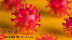  Presentation with virus - Slide set enhanced with pandemic-medical-health-virus-background background and a gold colored foreground