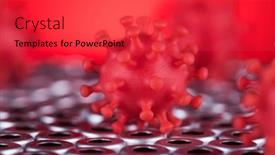  Presentation with medical virus - PPT layouts with pandemic-medical-health-virus-background background and a red colored foreground