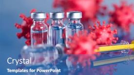  Presentation with medical virus - PPT theme with pandemic-medical-health-virus-background background and a ocean colored foreground