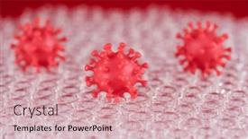  Presentation with virus - Slide set enhanced with pandemic-medical-health-virus-background background and a soft green colored foreground