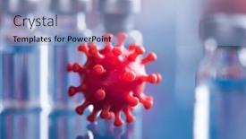  Presentation with medical virus - Slides consisting of pandemic-medical-health-virus-background background and a light blue colored foreground