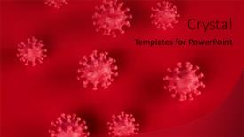  Presentation with medical virus - Presentation theme featuring pandemic-medical-health-virus-background background and a crimson colored foreground