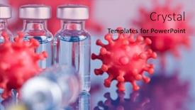  Presentation with medical virus - PPT layouts consisting of pandemic-medical-health-virus-background background and a coral colored foreground