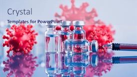  Presentation with medical virus - Slide set consisting of pandemic-medical-health-virus-background background and a sky blue colored foreground