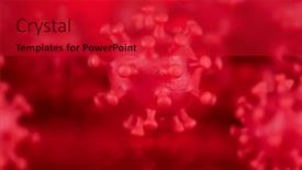  Presentation with medical virus - Presentation design with pandemic-medical-health-virus-background background and a red colored foreground