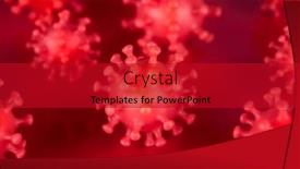  Presentation with medical virus - PPT theme having pandemic-medical-health-virus-background background and a crimson colored foreground