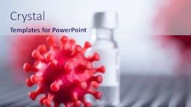  Presentation with medical virus - Slides having pandemic-medical-health-virus-background background and a sky blue colored foreground