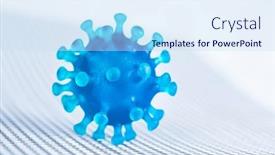  Presentation with medical virus - Presentation theme enhanced with pandemic-medical-health-virus-background background and a sky blue colored foreground