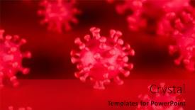  Presentation with medical virus - Presentation design featuring pandemic-medical-health-virus-background background and a crimson colored foreground