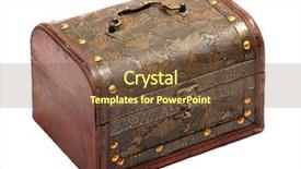  Presentation with chest - Audience pleasing theme consisting of pandoras box - old chest isolated on white backdrop and a tawny brown colored foreground