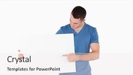  Presentation with blank - Theme with young man pointing background and a white colored foreground