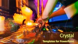  Presentation with remote - Slides featuring panel beating - dj hands on the remote background and a tawny brown colored foreground