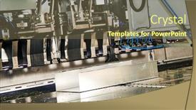  Presentation with metal forming - Presentation theme enhanced with panel-bending-machine-at-work background and a tawny brown colored foreground