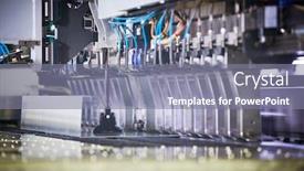  Presentation with metal forming - Slides consisting of panel-bending-machine-at-work background and a gray colored foreground