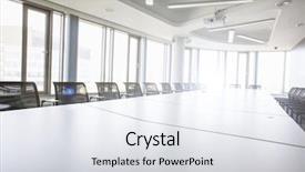  Presentation with board meeting - Beautiful presentation theme featuring panel discussion - business meeting room or board backdrop and a white colored foreground