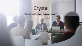  Presentation with discussion - Colorful presentation theme enhanced with panel giving a presentation backdrop and a light gray colored foreground