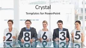  Presentation with group - Slide set enhanced with panel judges holding score background and a white colored foreground