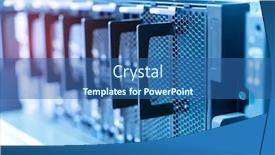  Presentation with servers - PPT theme featuring panel-modern-servers background and a ocean colored foreground