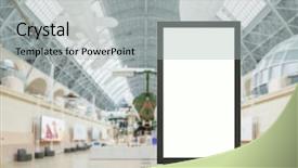  Presentation with gallery - Presentation theme having digital media blank white screen background and a light gray colored foreground