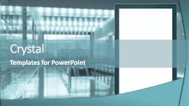  Presentation with sleep and digital media - Cool new theme with digital media blank white screen backdrop and a teal colored foreground