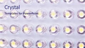  Presentation with diode - Audience pleasing PPT theme consisting of panel with light emitting diode backdrop and a sky blue colored foreground