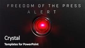  Presentation with alert - Presentation theme consisting of panel with the words free background and a black colored foreground