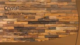  Presentation with brown wood texture - Beautiful theme featuring panels - brown wood texture of wooden backdrop and a coral colored foreground
