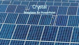  Presentation with solar power plant - PPT theme with panels a solar power plant background and a ocean colored foreground