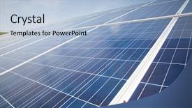  Presentation with solar panels - Beautiful slides featuring solar panels with the sunny backdrop and a light blue colored foreground
