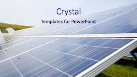  Presentation with solar energy - Theme with solar panels with the sunny background and a sky blue colored foreground