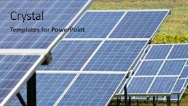  Presentation with photovoltaic - Audience pleasing slides consisting of solar panels with the sunny backdrop and a light blue colored foreground