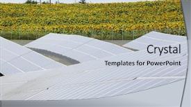  Presentation with solar energy - Theme with solar panels with the sunny background and a lemonade colored foreground