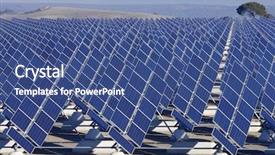  Presentation with renewable energy - Cool new PPT layouts with panels for renewable electric energy backdrop and a ocean colored foreground