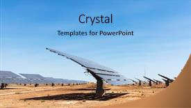  Presentation with solar power - Beautiful slide deck featuring panels in a solar power backdrop and a light blue colored foreground