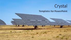  Presentation with solar power plant - Audience pleasing slides consisting of panels in a solar power backdrop and a light blue colored foreground