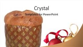  Presentation with red gold white - Beautiful slides featuring panetone-italian-christmas-cake backdrop and a white colored foreground