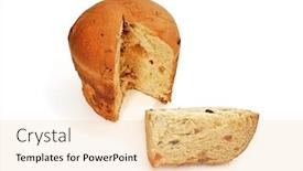  Presentation with maroon and white - Theme enhanced with panettone-on-white-background background and a lemonade colored foreground