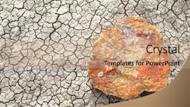 Presentation with cracked - Cool new PPT theme with pangea - petrified wood on cracked desert backdrop and a coral colored foreground