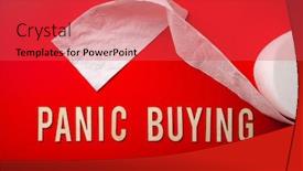  Presentation with panic - Slide deck featuring panic-buying-word-toilet-paper background and a red colored foreground