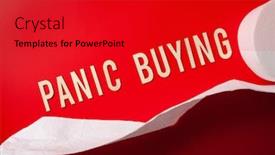  Presentation with toilet - PPT theme with panic-buying-word-toilet-paper background and a crimson colored foreground